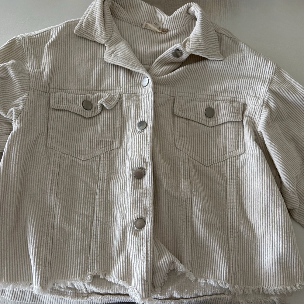 Altar’d State - Cream Corduroy Button-Up Jacket